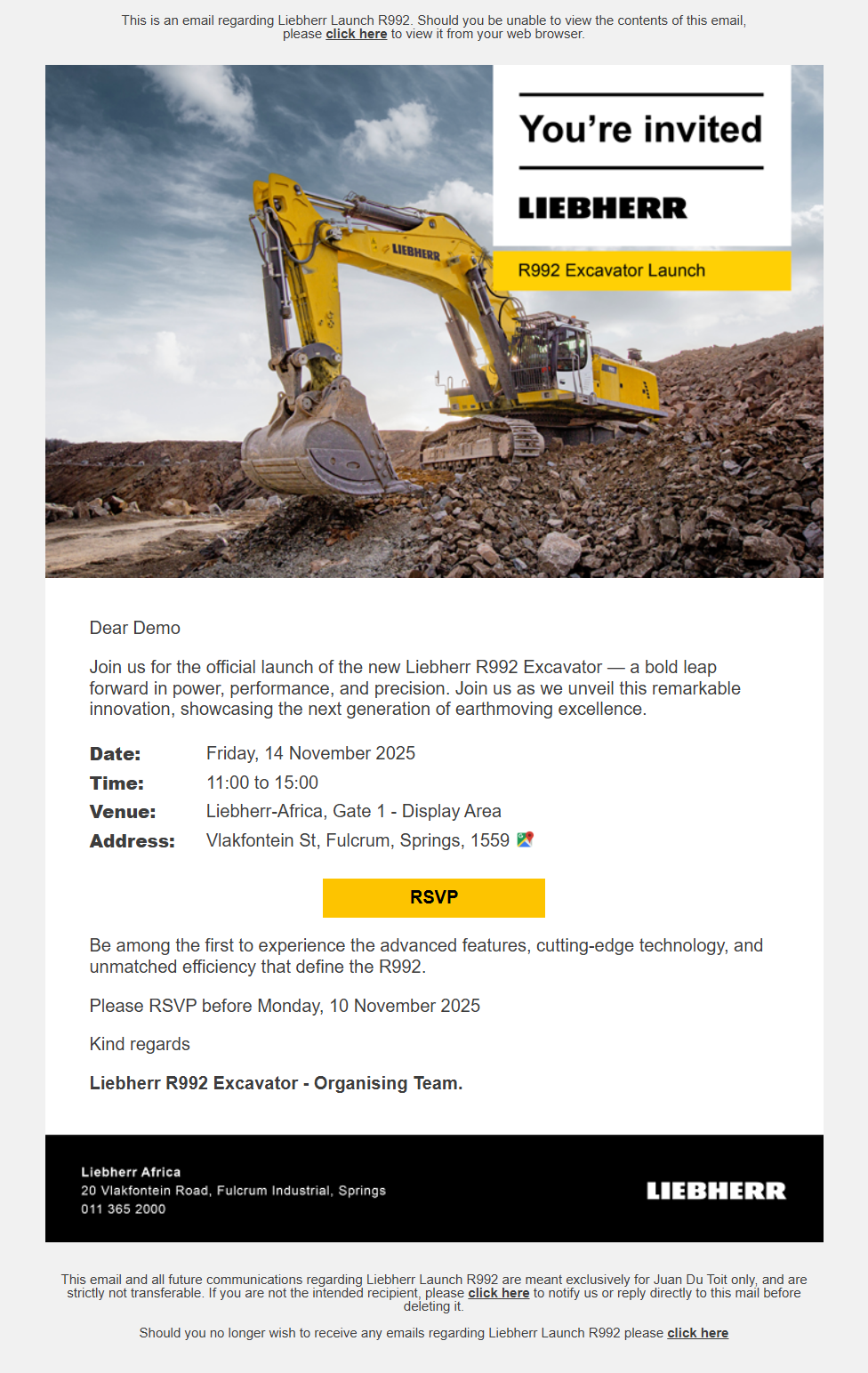 Liebherr Invitation