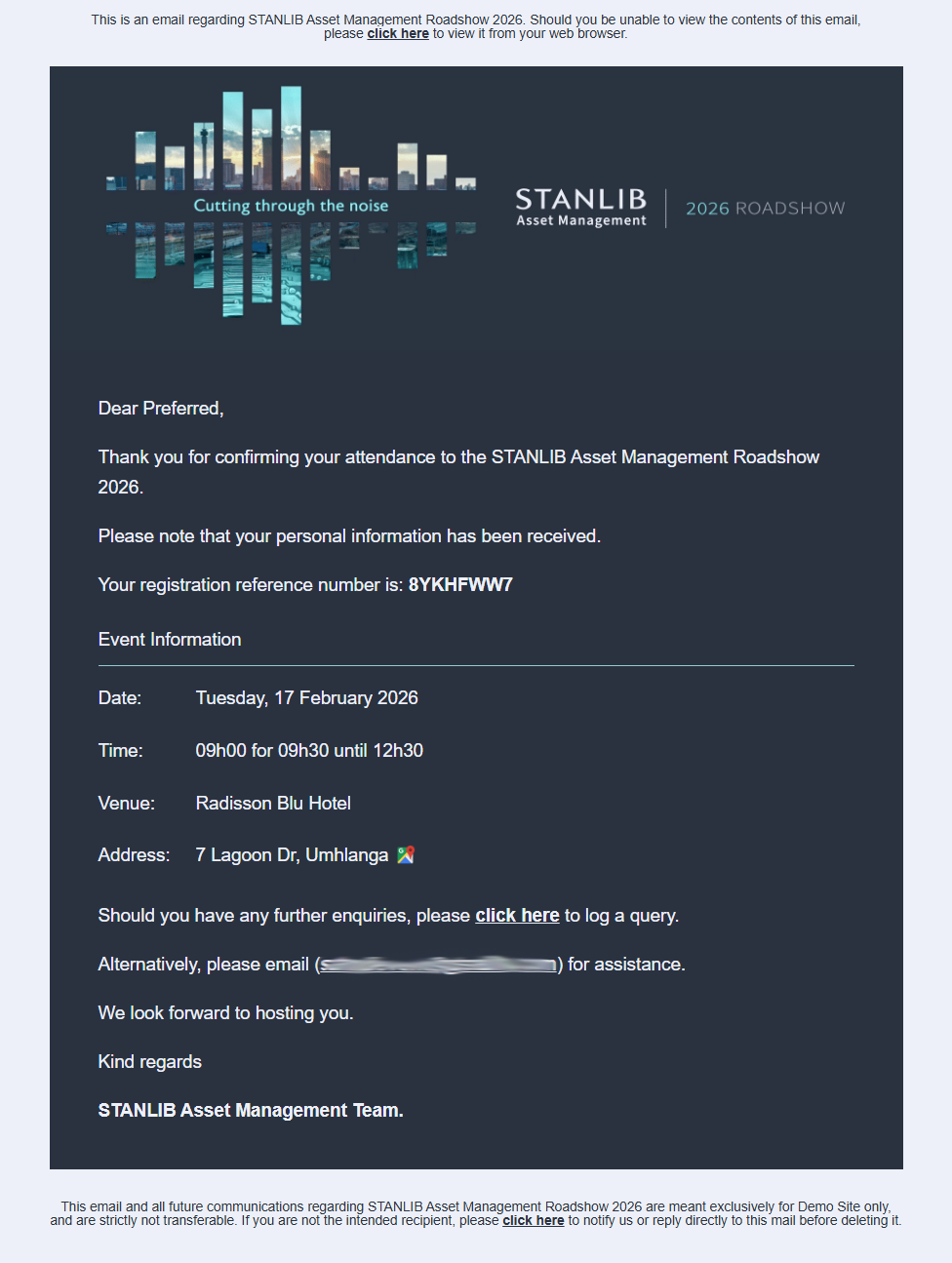 STANLIB Confirmation